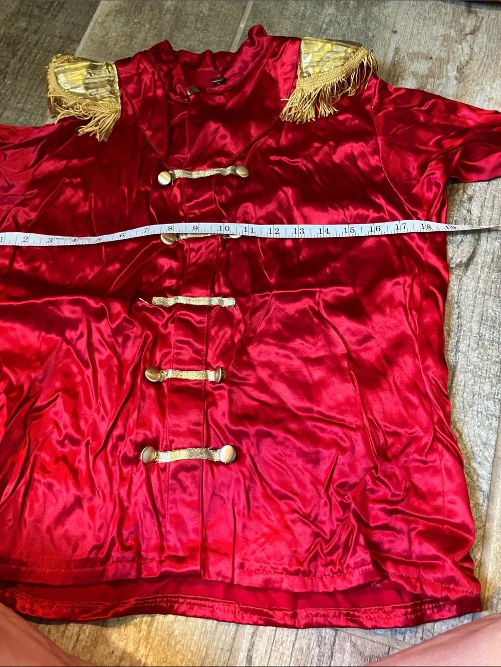 DRUM MAJOR /MILITARY CAPITAN VELVET BRASS BUTTON COSTUME .